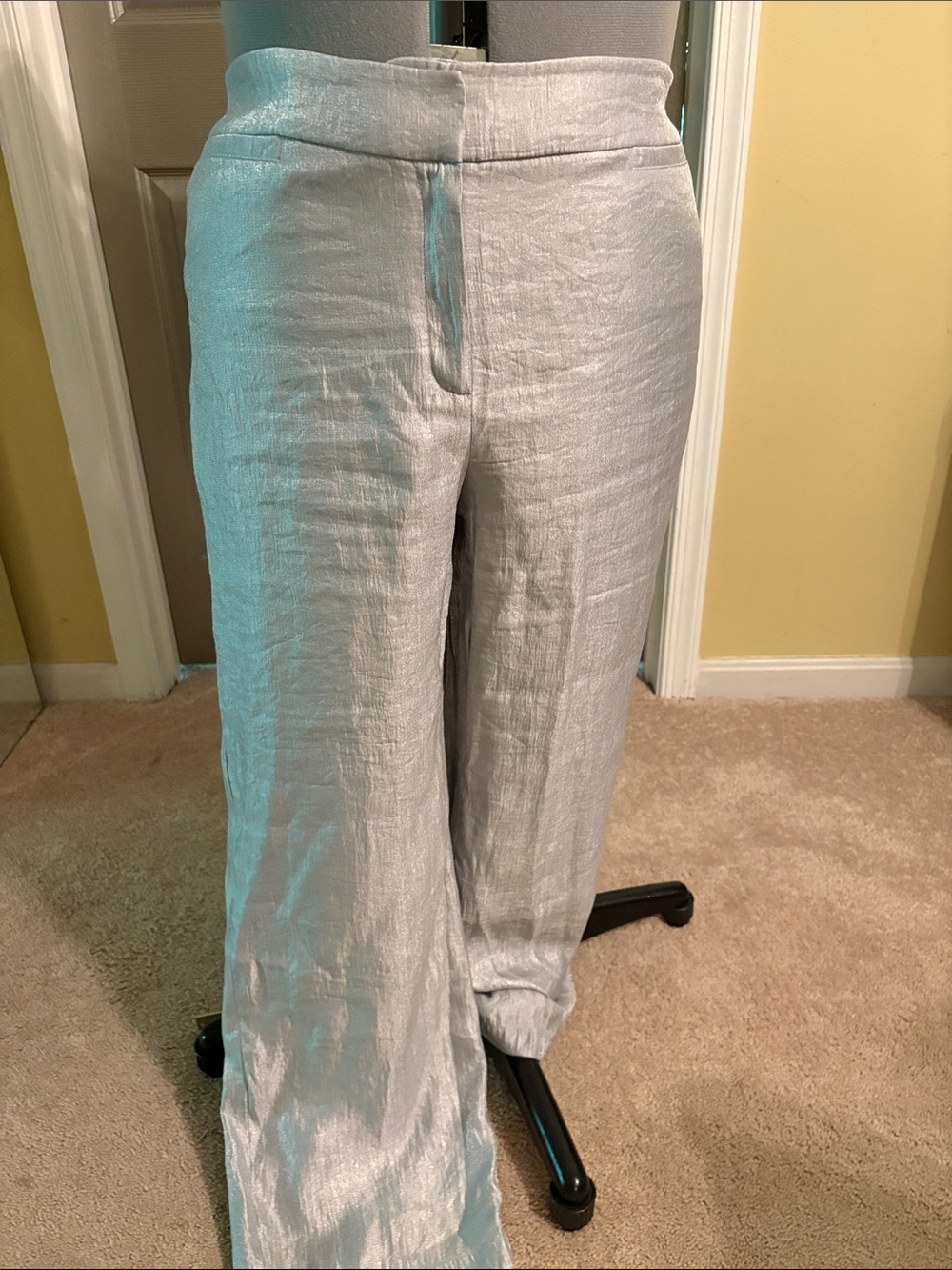Chico's Silver Shimmer Trousers